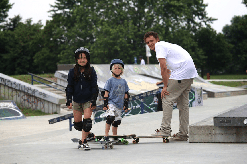 Coach Vilu and his crew. You might know Vilu from Sanction Skate Shop