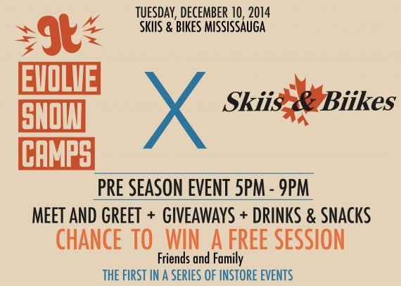 skiis and bikes  evolve snow camps