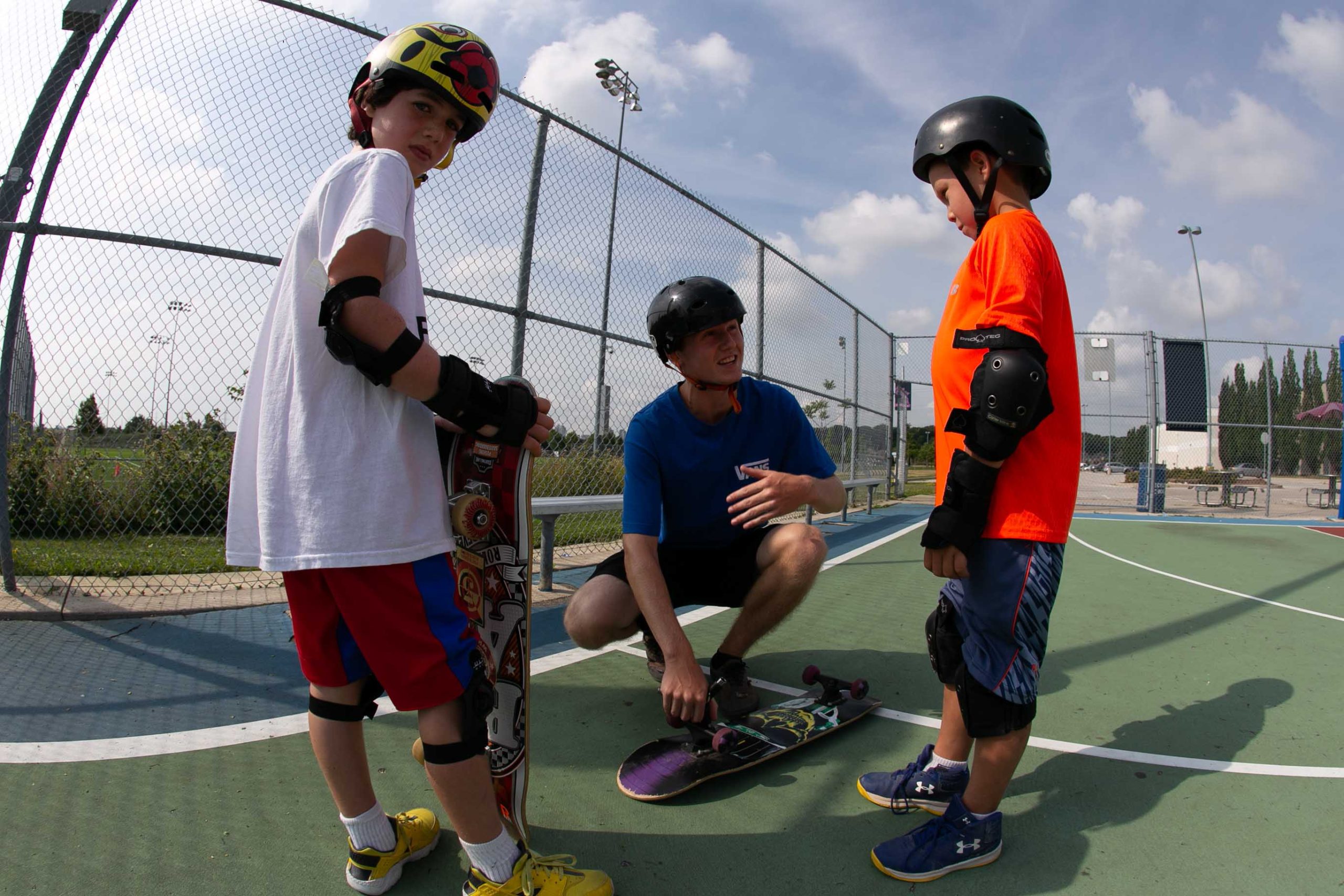 Toronto Summer Camps | Camper learning how to Skateboard | Evolve Camps